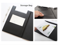 Vente en gros et sur mesure en cuir classeur sac de rangement de documents en cuir PU format A4 classeur accepter logo personnalisé 3-5 jours