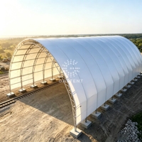 Abri de stockage robuste pour équipement agricole, tente en tissu arqué pour véhicules, machines et outils agricoles
