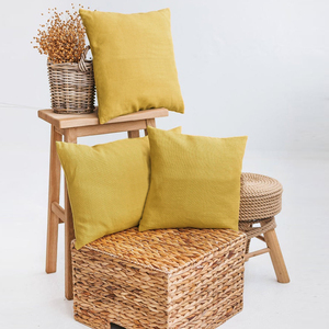 <span class=keywords><strong>Funda</strong></span> de lino y lino francés para almohada, cuadrada, <span class=keywords><strong>60x60</strong></span>, lisa, 100%, vintage, con cremallera - Product Image 6