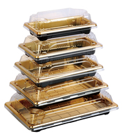 Plateau à sushi jetable en plastique JY-1107, boîte d'emballage alimentaire jetable