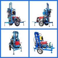Foreuse hydraulique diesel compacte de 150 m max. pour puits profonds, avec moteur, pour usage domestique