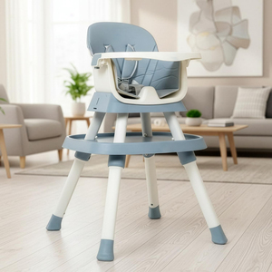 Silla Alta Multifuncional 4 en 1 para Bebés, para Alimentación, Comer y Cuidado, con Altura Ajustable y Bandeja Extraíble - Product Image 1