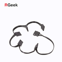 RGEEK 4pin IDE to 5 SATA Hard Disk SSD/ HDD Power Cable Adapter