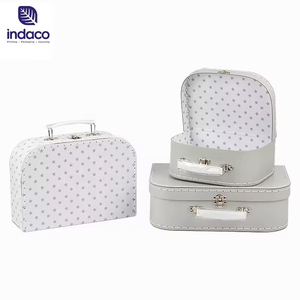 Maleta de Cartón Rígido Reciclado con Forma de Maleta para Almacenamiento de Juguetes, Maleta de Cartón Vintage - Product Image 2