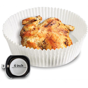 Air Fryer Silicone Paper Bowls 6 Inch Round Disposable Baking Liners for Cooking - Product Image 1