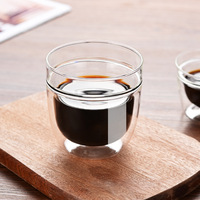 Tasses à café en verre borosilicate à double paroi Tenrey, tasses isothermes