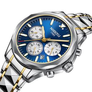 นาฬิกาข้อมือควอทซ์กันน้ำสำหรับผู้ชายนาฬิกาสปอร์ตโครโนกราฟ6เข็มสายสแตนเลสสตีลกันน้ำแบรนด์สุดหรู2608แบรนด์ - Product Image 2