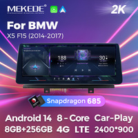MEKEDE-Reproductor Multimedia para Coche, Radio con Android, Snapdragon 685, 256G 8 +, 2K, 2400x900, DSP para BMW X5 F15 2014-2017