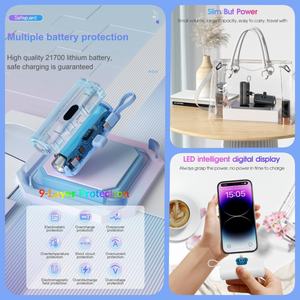 Chargeur Portable OTHC <span class=keywords><strong>M2L</strong></span> Batterie Externe Lithium-Ion 5000mAh 10W PD USB Écran LCD Lampe de Poche Compatible iPhone Android - Product Image 4