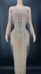 NOVANCE 2022 Nuevas llegadas Blingbling Diamond Tassels Vestidos de maternidad Mujeres embarazadas <span class=keywords><strong>Fiesta</strong></span> Vestidos de talla grande para sesión de fotos - Product Image 6