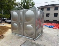 Réservoir d'eau modulaire personnalisé en acier inoxydable 304 316 de grande capacité pour les machines de traitement de l'eau potable