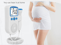 Taşınabilir CTG ev Fetal Doppler bebek kalp monitörü 3.0MHZ bebek kalp atışı monitörü Mini boy taşınabilir Doppler Fetal ultrason
