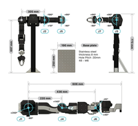 Brazos Robóticos Humanoides con Motor, Diseño de Doble Brazo, Accionamiento Servoeléctrico para Investigación de IA en el Mundo Físico