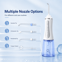 Hydropulseur Portable Sans Fil OEM/ODM 350ml Étanche IPX7 Rechargeable USB 5 Modes Nettoyeur Dentaire Domestique