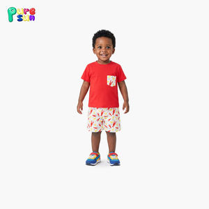 Puresun Hot Selling Kreeftprint Kinderkledingset 100% Katoen Kinderkleding Op Maat Jongenskledingsets - Product Image 2