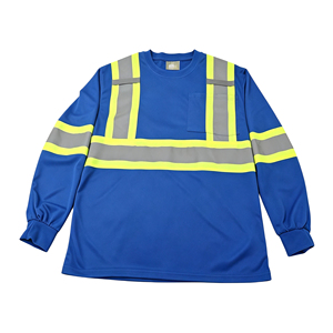 Camiseta de Seguridad Reflectante Personalizada ODM para Construcción Ferroviaria y de Carreteras, Transpirable, de Secado Rápido, de Manga Larga, Clase 3, EN ISO 20471 - Product Image 1