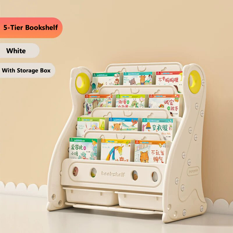 Blanc (4 niveaux + 2 bacs de rangement)