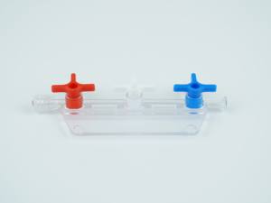 Colector desechable de 2 y 3 vías con Luer Lock para sets de infusión, colectores de plástico de tres vías con conexión derecha para cardiología, OEM/ODM - Product Image 3