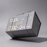 Boîte cadeau rigide pliable personnalisée avec lien en corde, boîte en papier à motif de serpent holographique pour emballage de cadeau de luxe, cadeau de fête