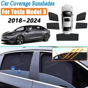 Pour 2019-2024 T-esla modèle <span class=keywords><strong>3</strong></span> accessoires de voiture <span class=keywords><strong>pare</strong></span>-<span class=keywords><strong>soleil</strong></span> magnétique avec couverture en maille <span class=keywords><strong>pare</strong></span>-<span class=keywords><strong>soleil</strong></span> fenêtre couvre accessoires extérieurs - Product Image 2