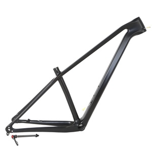 Vente chaude usine Cadre de VTT en fibre de carbone T800 à module élevé Version axe traversant XC Cross-Country Noir intégral - Product Image 5