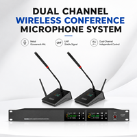 Système de microphone sans fil UHF rechargeable, double micro portable pour karaoké, discours et spectacles sur scène