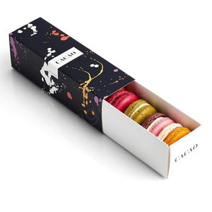 Bất ngờ Giá MềM nhăn Máy pháp Macaron Hộp bao bì tùy chỉnh in ấn ngăn kéo hộp cho Macarons - Product Image 1