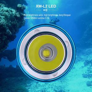 Backup Scuba free Diving <b>Lamp</b> Underwater normal life waterproof <b>LED</b> Torch Light Rechargeable high lumens Aluminum Flashlight - Product Image 6