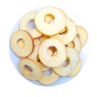 Tranches de pommes lyophilisées en gros, matière première, chips de pommes FD pour collation aux fruits, qualité alimentaire, en vrac, naturelles, sans sucre