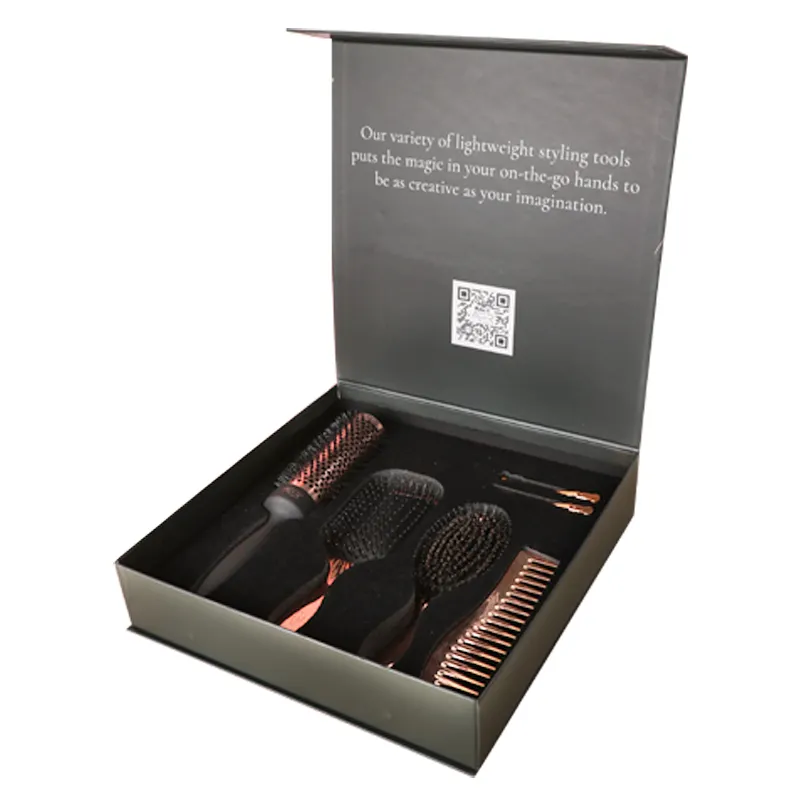 Rose Gold 5 in 1 packing Colorful boar paddle hair brush Ceramic Ion hairbrush hair extension brush with clip and comb set