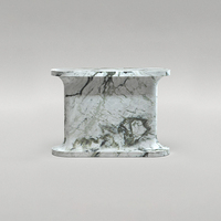 KUMUSI FURNITURE Table console contemporaine en marbre vert, taille et matériaux personnalisés pour salon, hôtel, appartement