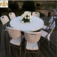 Table de banquet, forme ronde, pliable, à vendre, 12 pièces