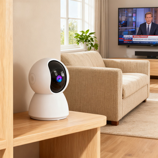 Wireless Mini Indoor Camera with CMOS Sensor Night Vision IR Ptz Tuya App Control POE RTSP Anti-Theft Features