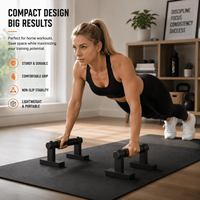 Barres de musculation robustes en acier avec poignées en mousse pour pompes, presse pectorale et exercices de force du haut du corps