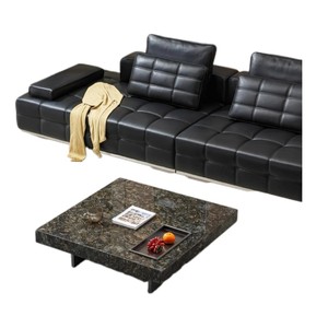 Mesa de Centro de Mármol Cuadrada, Moderna y Minimalista, Diseño Flotante de Alta Gama para Sala de Estar - Product Image 4