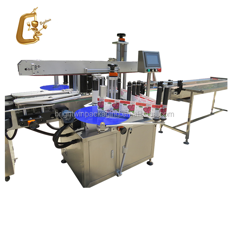 Hexagonal bottle one side labeling machine