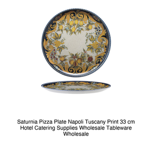 จานพิซซ่า Saturnia ลาย Napoli Tuscany ขนาด 33 ซม. อุปกรณ์จัดเลี้ยงโรงแรม ขายส่งภาชนะบนโต๊ะอาหาร - Product Image 2