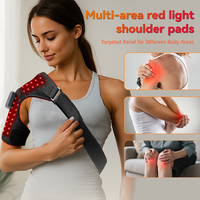 Ceinture de massage pour les épaules à usage domestique, sans fil, avec batterie 5000 mAh, thérapie par lumière rouge 660 nm 850 nm et fonction chauffante