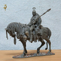 Sculpture animalière en métal de style moyen-orient Sculpture en bronze de chevaux arabes avec fontaine
