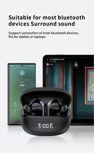 Écouteurs TWS S43 de haute qualité, Bluetooth V5.3, réduction de bruit ENC, affichage numérique, étanchéité IPX4, contrôle tactile, autonomie 24h, intra-auriculaires - Product Image 3