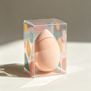 <b>Empty</b> Clear PVC PET Plastic <b>Box</b> for Beauty Blender Sponge Custom Makeup Sponge Plastic <b>Box</b> Packaging - Product Image 4