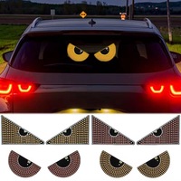 Lumière décorative universelle pour pare-brise arrière de voiture, panneau LED matriciel flexible programmable, lumière œil de démon