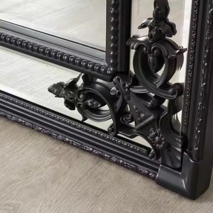 Specchio da pavimento moderno in lamina d'oro a figura intera fatto a mano vecchio specchio decorativo in vetro - Product Image 2