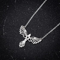 Colliers Origami Phoenix à breloque pour femmes et hommes, bijoux personnalisés, pendentif en filigrane