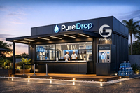 Restaurant préfabriqué de haute qualité avec design intérieur personnalisé, structure en acier durable et résistante aux intempéries pour les activités commerciales en extérieur
