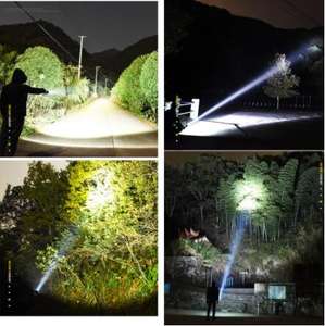 Linterna <span class=keywords><strong>LED</strong></span> Táctica Recargable de Alta Potencia, 4000 Lúmenes, XHP70 y XHP50, Cuerpo de Aleación de Aluminio, Batería <span class=keywords><strong>18650</strong></span> 26650 - Product Image 6