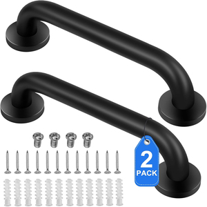 درابزين حمام حديث من الفولاذ المقاوم للصدأ لكبار السن، مضاد للانزلاق وسهل الاستخدام، يثبت على الحائط - Product Image 2