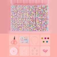 Bestseller - Ensemble de perles alphabétiques à 24 compartiments - Emballage en boîte blanche pour jeunes - Vente en gros - Kit d'accessoires de bijoux DIY - Fabrication de bracelets