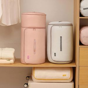 Compressible Cylinder Foldable Eco-Friendly <b>Quilt</b> Bag Clothes Organizer Modern Business&Shopping Use Large Capacity Moving - Product Image 3