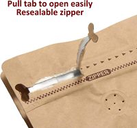 Cravate en étain biodégradable et compostable Pochette d'emballage en papier kraft à fond plat Sac de thé à café vide étanche à l'humidité avec valve